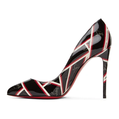 Shop Christian Louboutin Multicolor Ribbon Print Pigalle 100 Heels In M024 Multi
