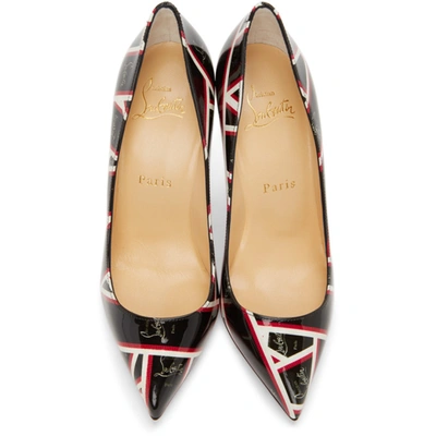 Shop Christian Louboutin Multicolor Ribbon Print Pigalle 100 Heels In M024 Multi
