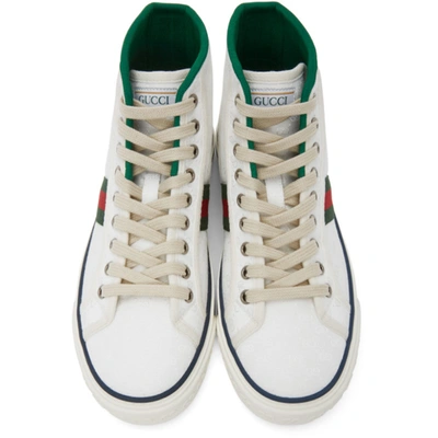 Shop Gucci White ' Tennis 1977' High-top Sneakers In 9074 White