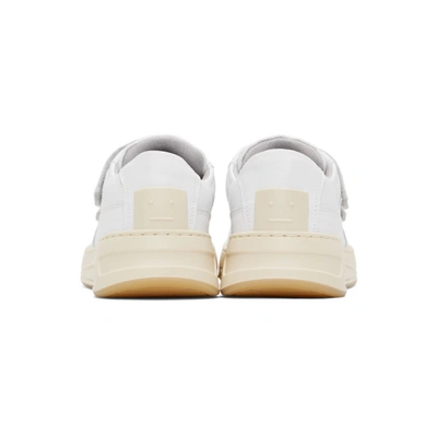 Shop Acne Studios White Perey Strap Sneakers In 100 White