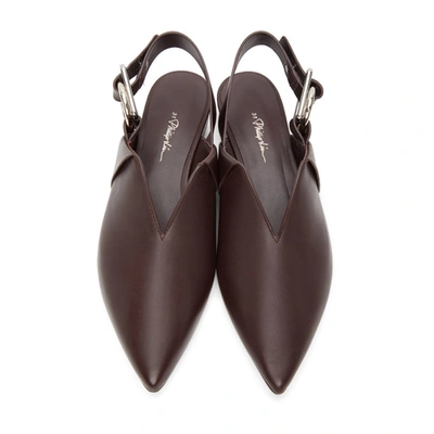 Shop 3.1 Phillip Lim / フィリップ リム Burgundy Deanna Slingback Flats In Wi270 Wine