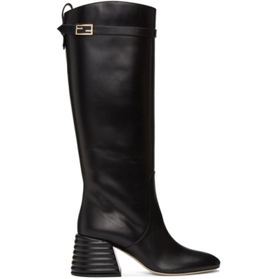 Shop Fendi Black Promenade Tall Boots In F0qa1 Blk