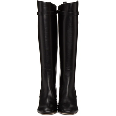 Shop Fendi Black Promenade Tall Boots In F0qa1 Blk