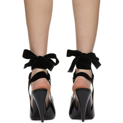 Shop Saint Laurent Black Venus Slingback Heels