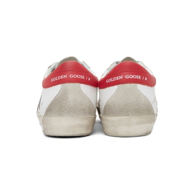 Shop Golden Goose White & Red Superstar Sneakers