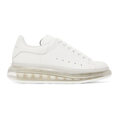 Shop Alexander Mcqueen White Clear Sole Oversized Sneakers In 9000 White