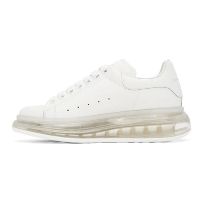 Shop Alexander Mcqueen White Clear Sole Oversized Sneakers In 9000 White