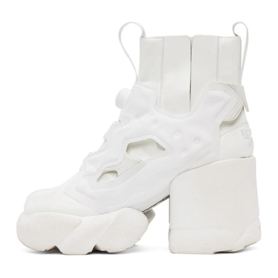 Shop Maison Margiela White Reebok Edition Tabi Instapump Fury Hi Boots In H8380 White