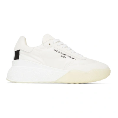 Shop Stella Mccartney White Runner Loop Sneakers In White/ Black