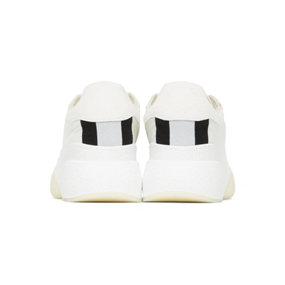 Shop Stella Mccartney White Runner Loop Sneakers In White/ Black