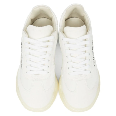 Shop Stella Mccartney White Runner Loop Sneakers In White/ Black