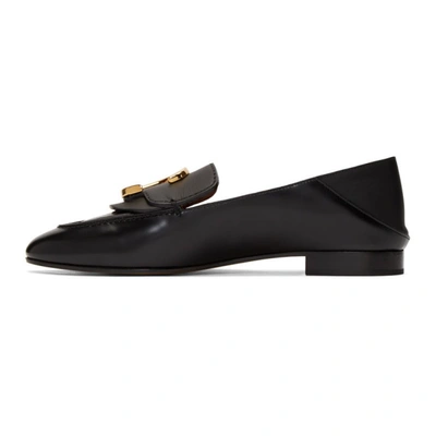 Shop Chloé Black Shiny Loafers In 001 Black