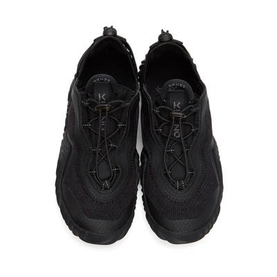 Shop Kenzo Black Wave Sneakers In 99 Black