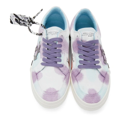 Shop Off-white White & Purple Vulcanized Low Sneakers In White/lilac