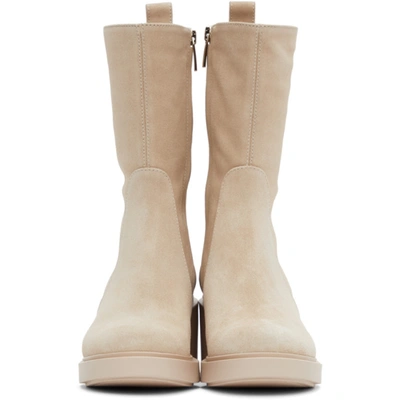 Shop Gianvito Rossi Tan Suede Exton Boots In Mous Mousse
