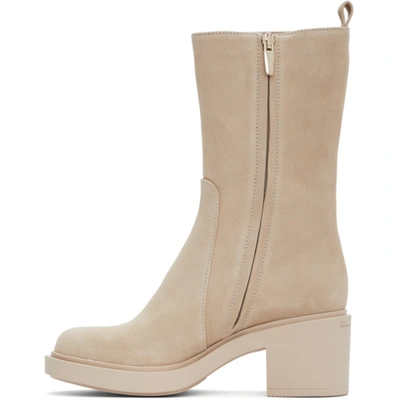 Shop Gianvito Rossi Tan Suede Exton Boots In Mous Mousse
