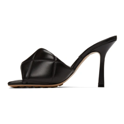 Shop Bottega Veneta Black Padded Heeled Sandals In 1000 Black