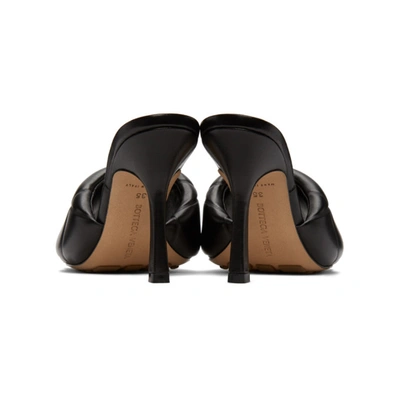 Shop Bottega Veneta Black Padded Heeled Sandals In 1000 Black