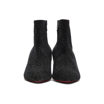 Shop Christian Louboutin Black Glitter So Kate 55 Boots In Bk01 Black