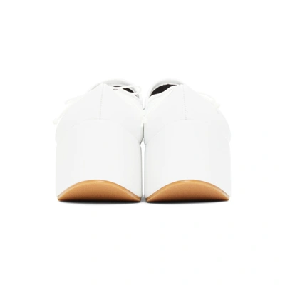 Flat Apartment White Pointed Toe Platform Ballerina Flats In White