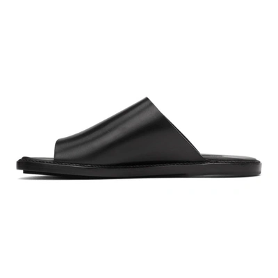 Shop Ann Demeulemeester Black Open Toe Flat Sandals In 099 Nero