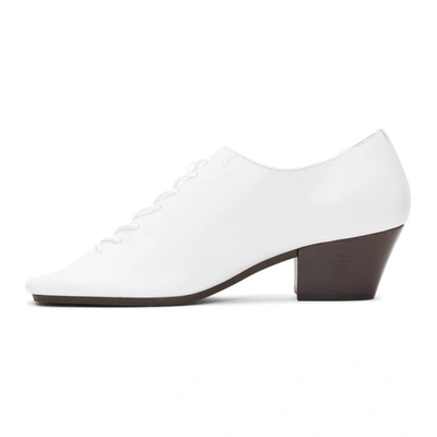 Shop Lemaire White Heeled Derbys In 000 White
