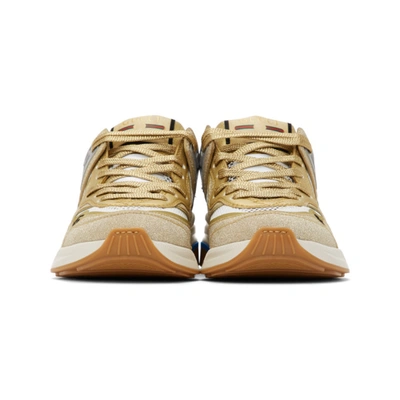 Shop Gucci Gold Sparkling Ultrapace Sneakers In 8060 Gold