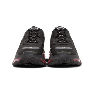 Shop Balenciaga Black & Pink Triple S Sneakers In 1053 Blk/pi