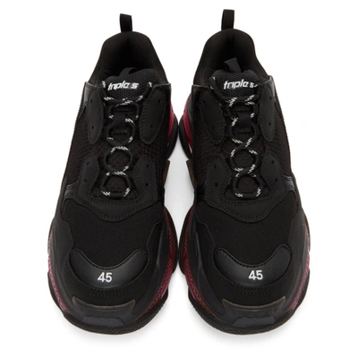 Shop Balenciaga Black & Pink Triple S Sneakers In 1053 Blk/pi