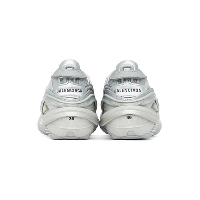 Shop Balenciaga Grey Tyrex Sneakers In 8100 Silver