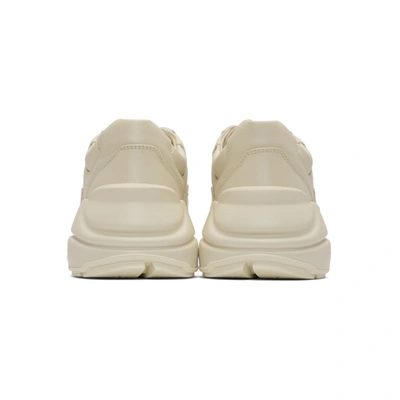 Shop Gucci Off-white Gg Apple Rhyton Sneakers In 9522 Ivory