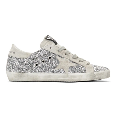 Shop Golden Goose Ssense Exclusive Silver Glitter Superstar Sneakers