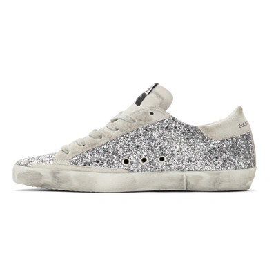 Shop Golden Goose Ssense Exclusive Silver Glitter Superstar Sneakers