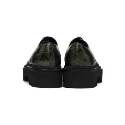 Shop Dries Van Noten Green Snake Derbys In 604 Green