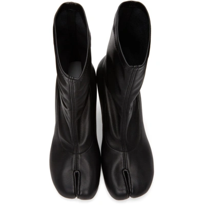 Shop Maison Margiela Black Stiletto Sock Tabi Boots In T8013 Black