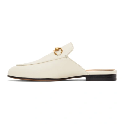 GUCCI WHITE PRINCETOWN SLIPPERS 