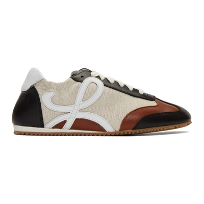 Shop Loewe Beige & Navy Ballet Runner Sneakers In 2558 Sand/d