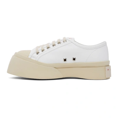 Shop Marni White Nappa Pablo Sneakers In 00w01 White