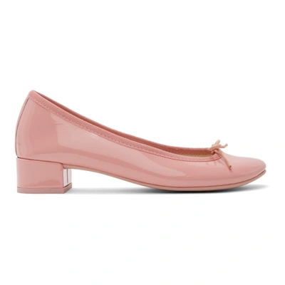 Shop Repetto Pink Patent Lou 30 Ballerina Heels In 123 Drpink