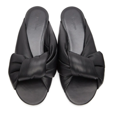 Shop Balenciaga Black Drapy Sandal In 1000 Black