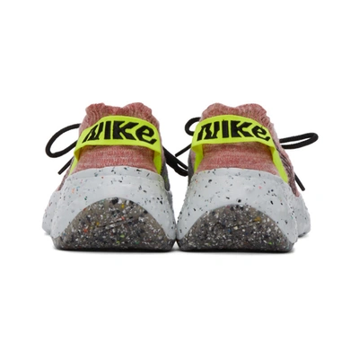 Shop Nike Pink Space Hippie 04 Sneakers In Lemon