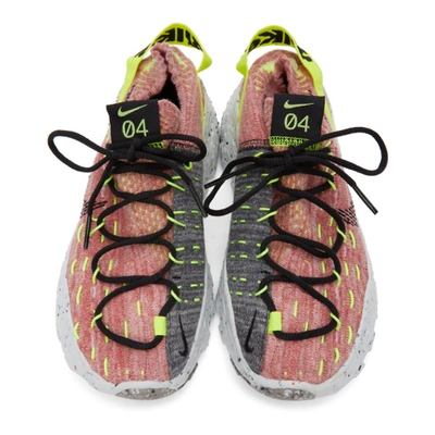 Shop Nike Pink Space Hippie 04 Sneakers In Lemon