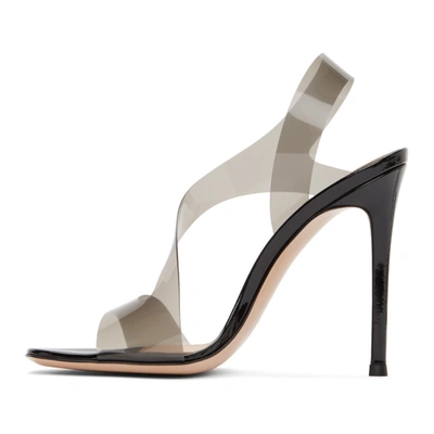 Shop Gianvito Rossi Black Metropolis 105 Heeled Sandals In Fume/black