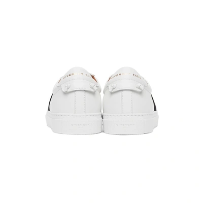 Shop Givenchy White & Black Elastic Urban Knots Sneakers In 116-white/black