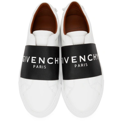Shop Givenchy White & Black Elastic Urban Knots Sneakers In 116-white/black