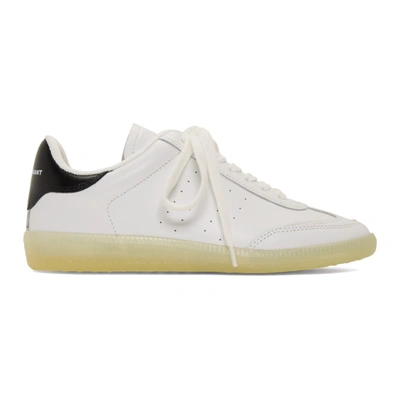 Shop Isabel Marant White Bryvee Sneakers In 10yw Yellow