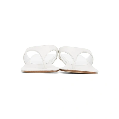 Shop By Far White Leather Jack Heeled Sandals In Wh White