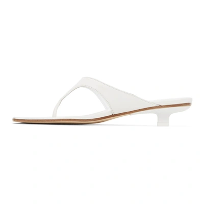 Shop By Far White Leather Jack Heeled Sandals In Wh White