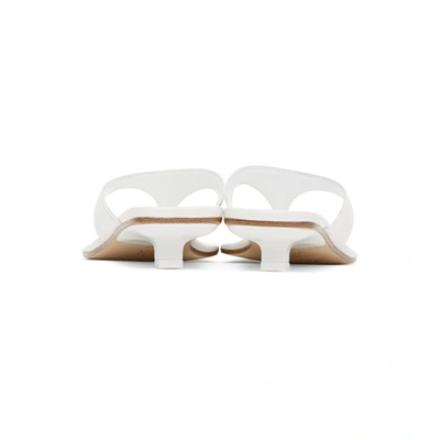 Shop By Far White Leather Jack Heeled Sandals In Wh White