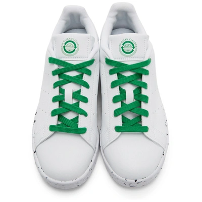 Shop Adidas Originals White Clean Classics Stan Smith Sneakers In Wh/green